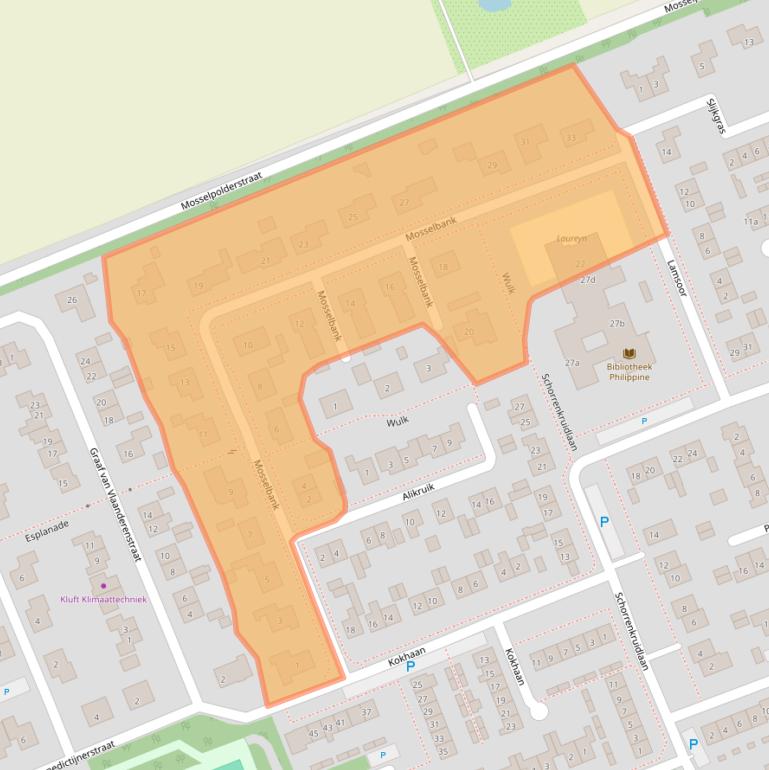 Kaart van postcodegebied 4553CH.