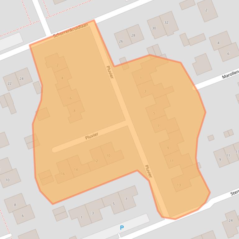 Kaart van postcodegebied 4553CN.