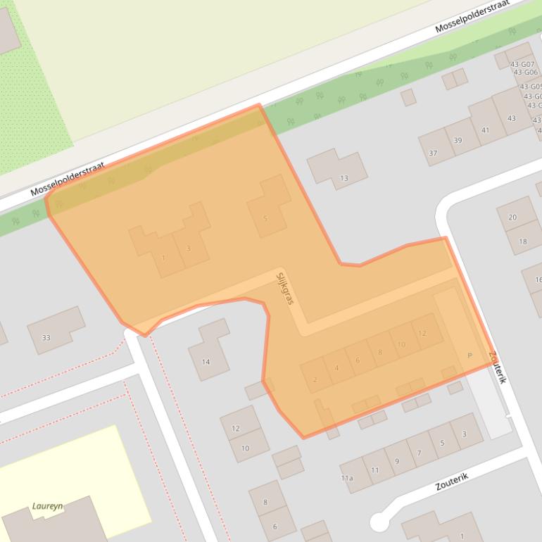 Kaart van postcodegebied 4553CT.