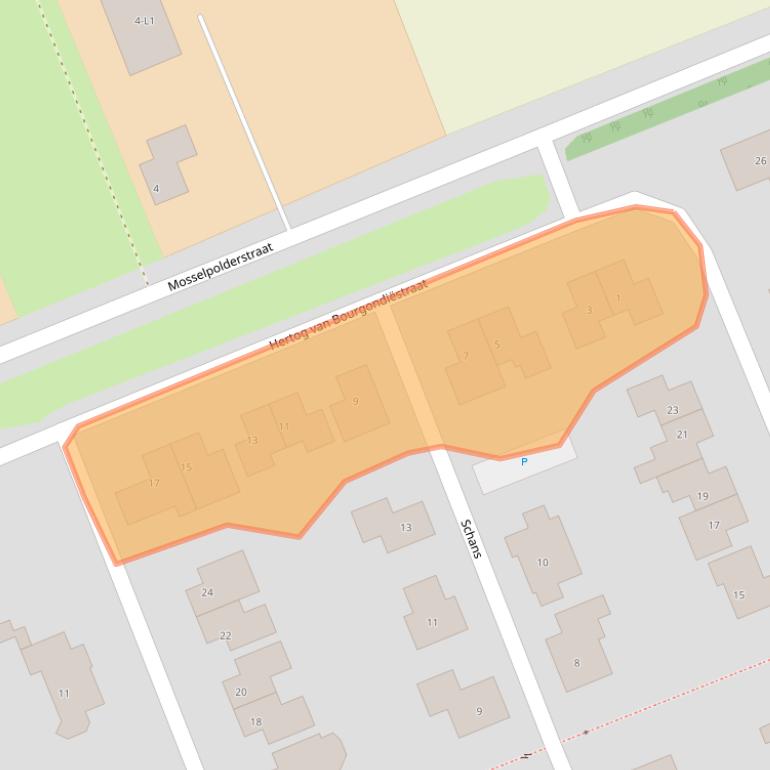 Kaart van postcodegebied 4553CW.