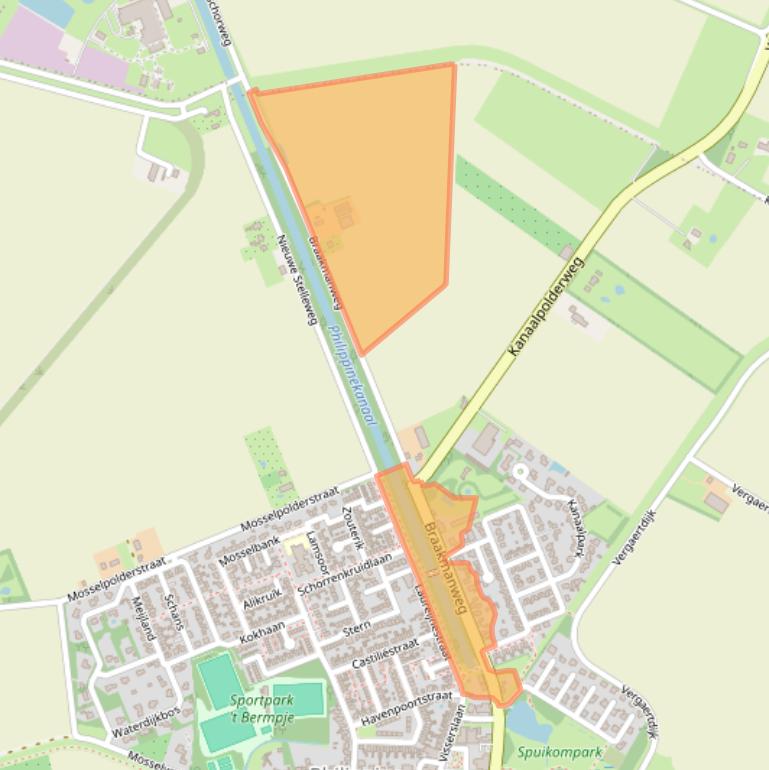 Kaart van postcodegebied 4553NH.