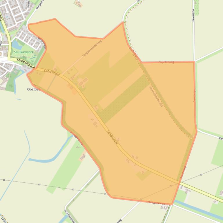 Kaart van postcodegebied 4553NK.