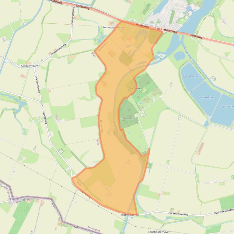 Kaart van postcodegebied 4553PA.