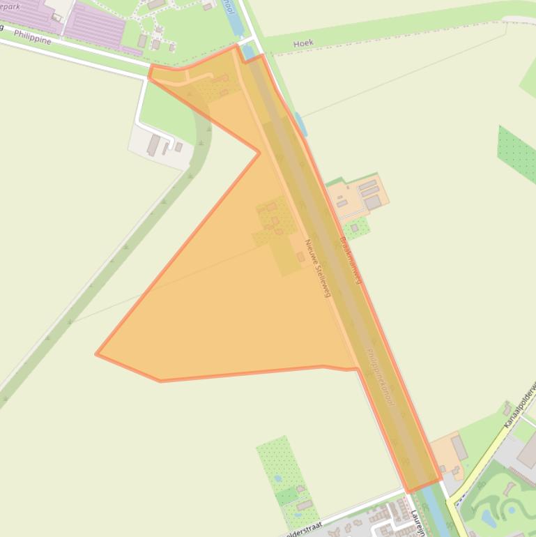 Kaart van postcodegebied 4553PV.