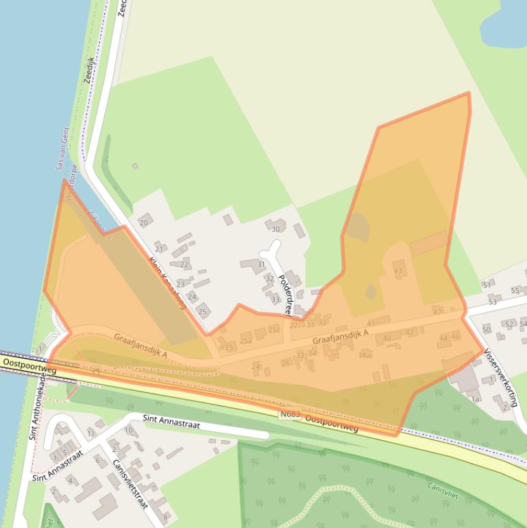 Kaart van postcodegebied 4554AE.