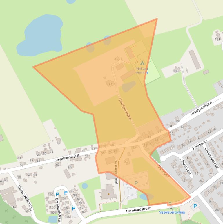 Kaart van postcodegebied 4554AH.