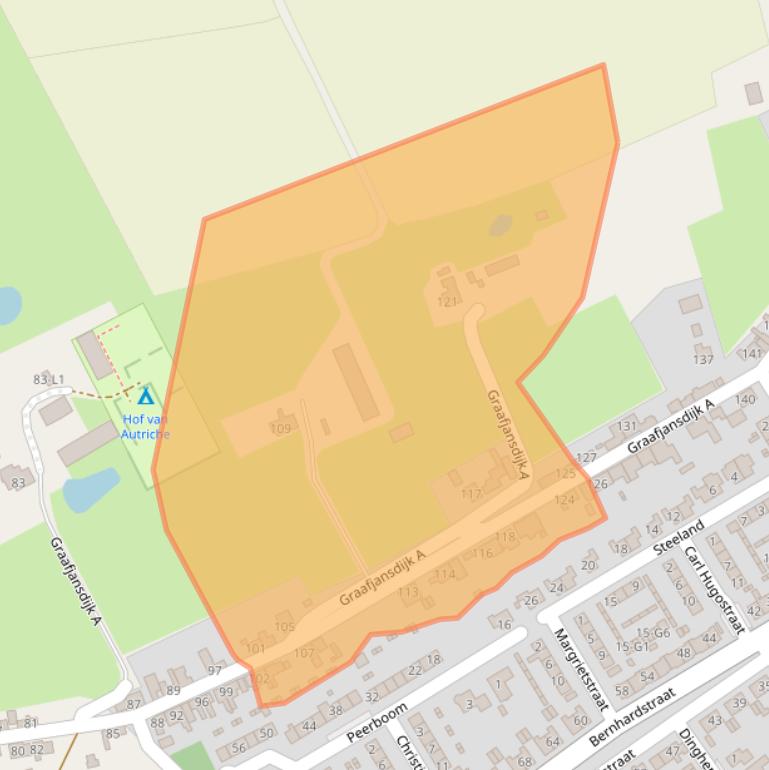 Kaart van postcodegebied 4554AJ.