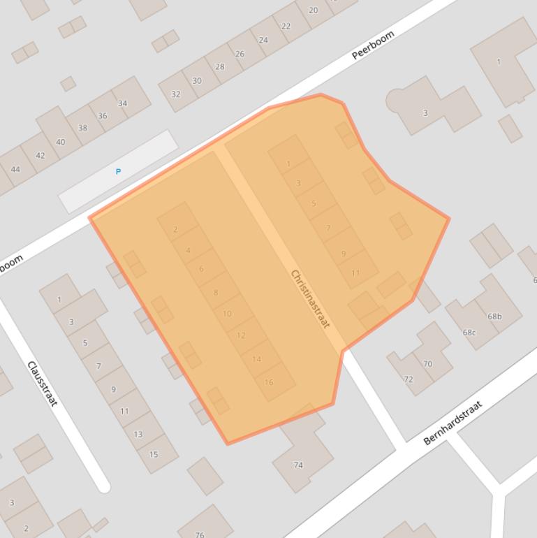 Kaart van postcodegebied 4554AX.