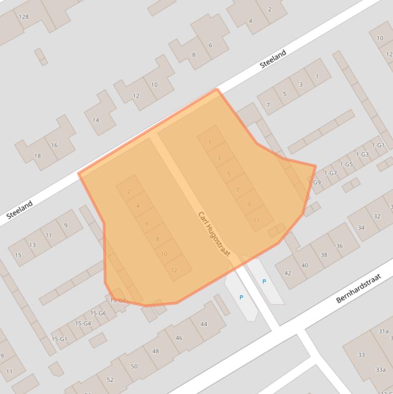 Kaart van postcodegebied 4554BA.