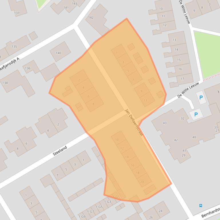 Kaart van postcodegebied 4554BB.