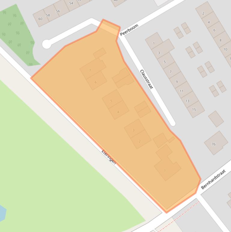 Kaart van postcodegebied 4554BH.