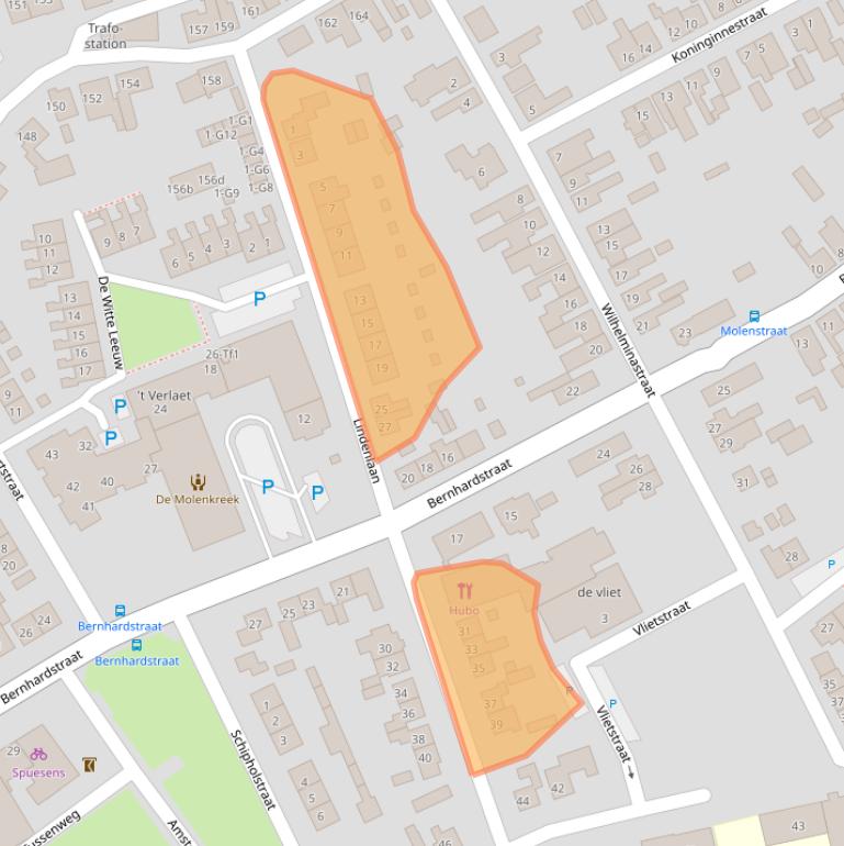 Kaart van postcodegebied 4554BJ.