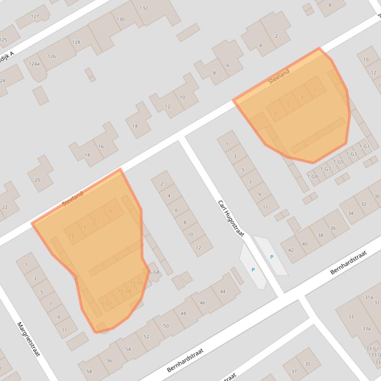 Kaart van postcodegebied 4554BT.