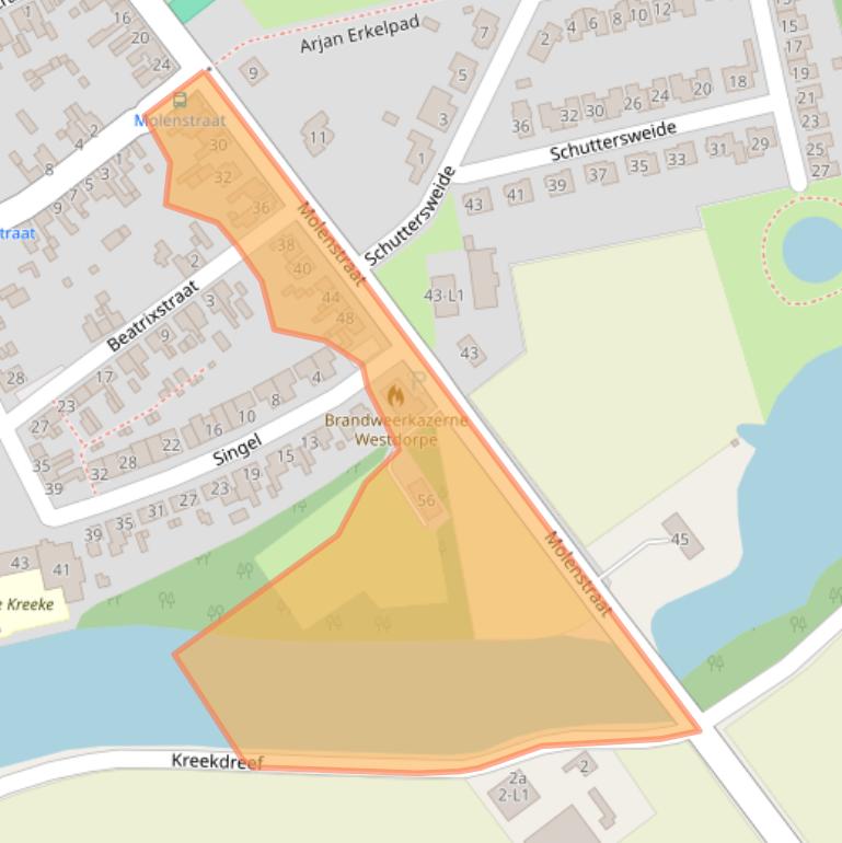 Kaart van postcodegebied 4554CH.