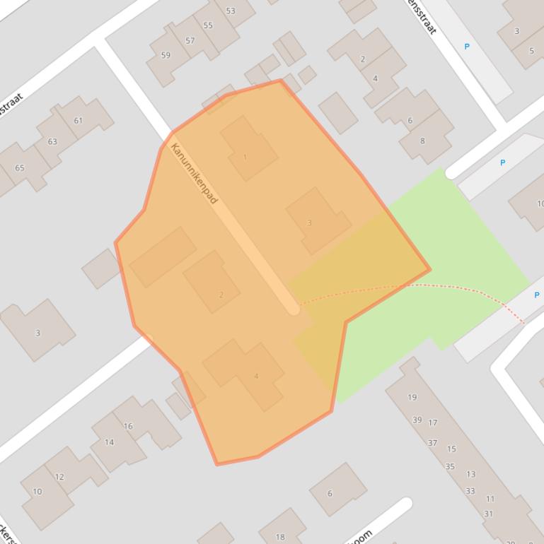 Kaart van postcodegebied 4554CV.