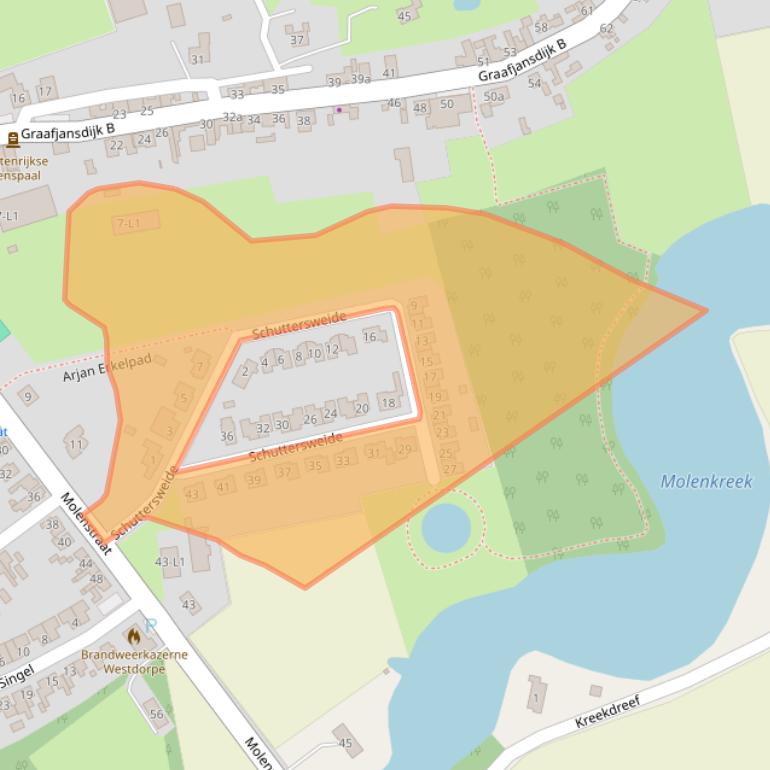 Kaart van postcodegebied 4554CX.