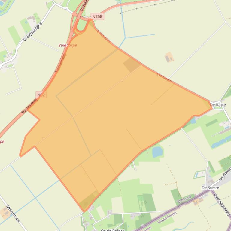 Kaart van postcodegebied 4554KA.