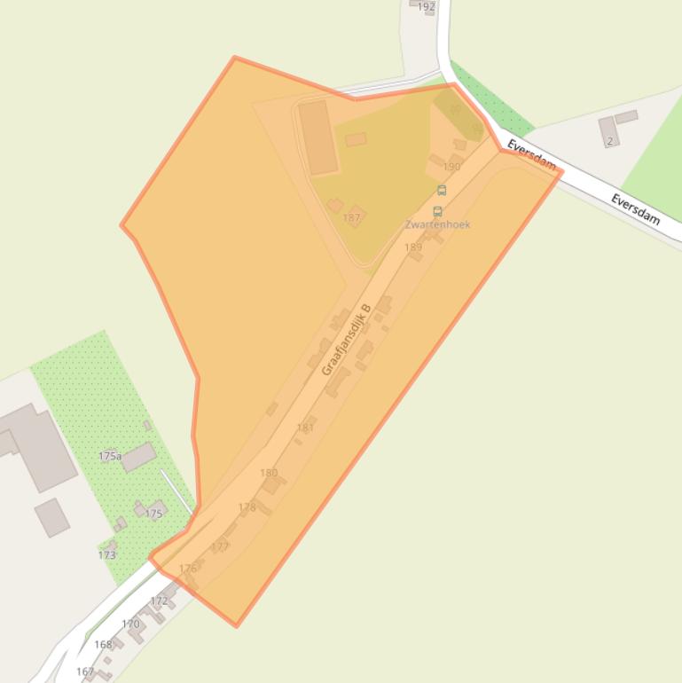 Kaart van postcodegebied 4554LE.