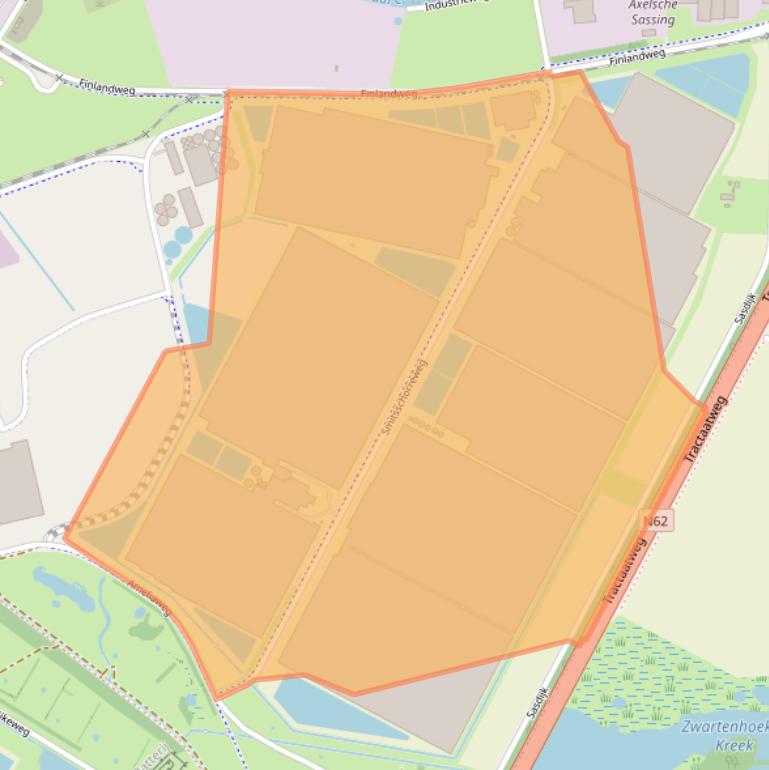 Kaart van postcodegebied 4554LK.