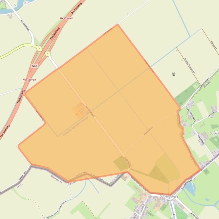 Kaart van postcodegebied 4554LT.