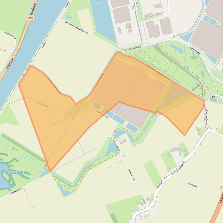 Kaart van postcodegebied 4554LZ.