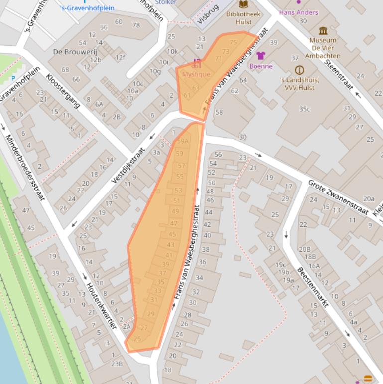 Kaart van postcodegebied 4561AC.