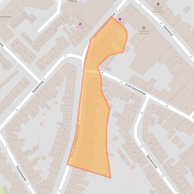 Kaart van postcodegebied 4561AE.