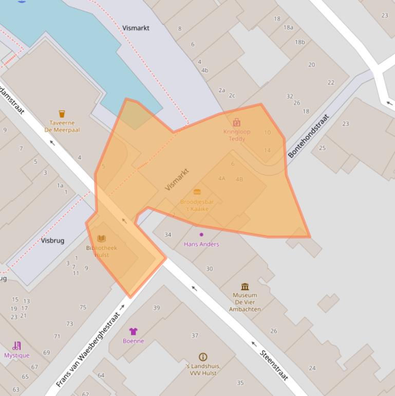 Kaart van postcodegebied 4561AZ.