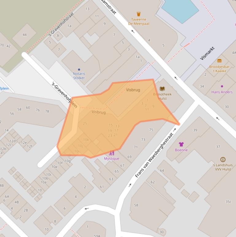 Kaart van postcodegebied 4561BK.