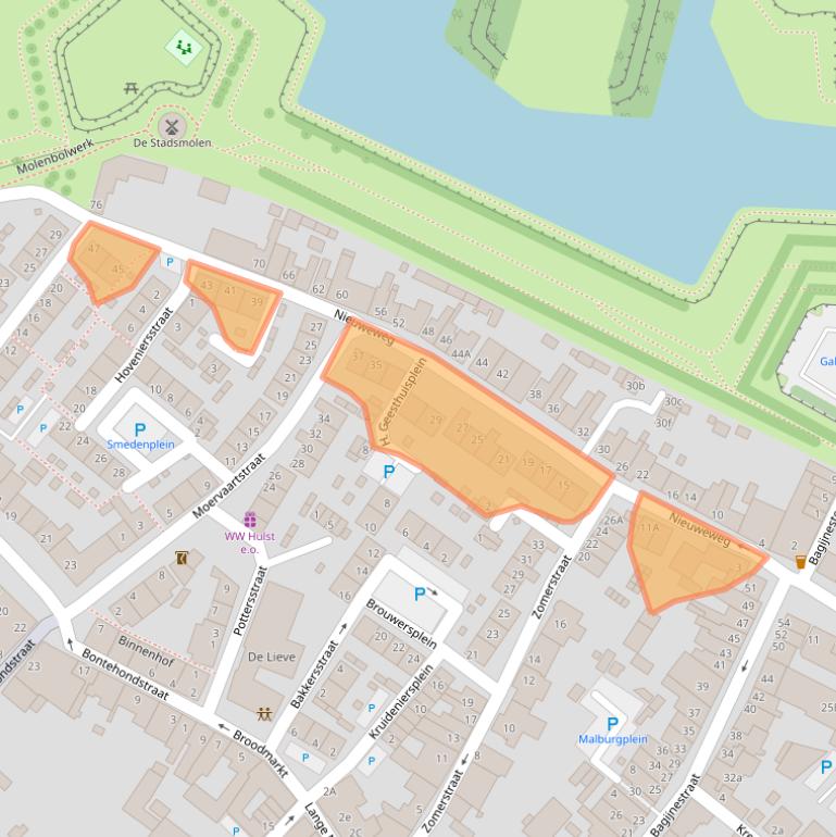 Kaart van postcodegebied 4561BL.