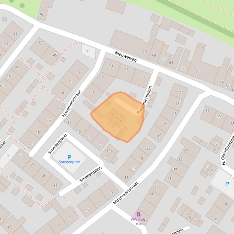 Kaart van postcodegebied 4561BP.