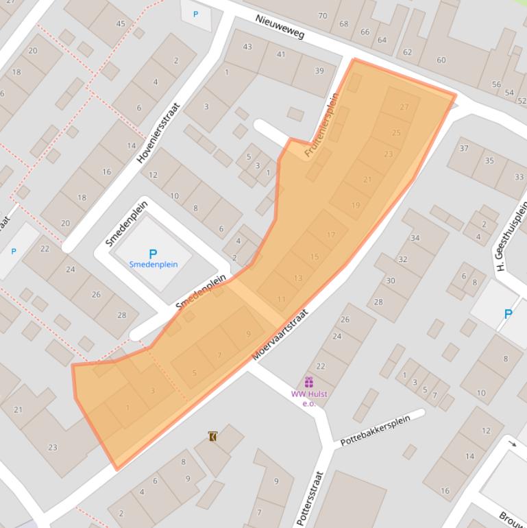 Kaart van postcodegebied 4561BR.