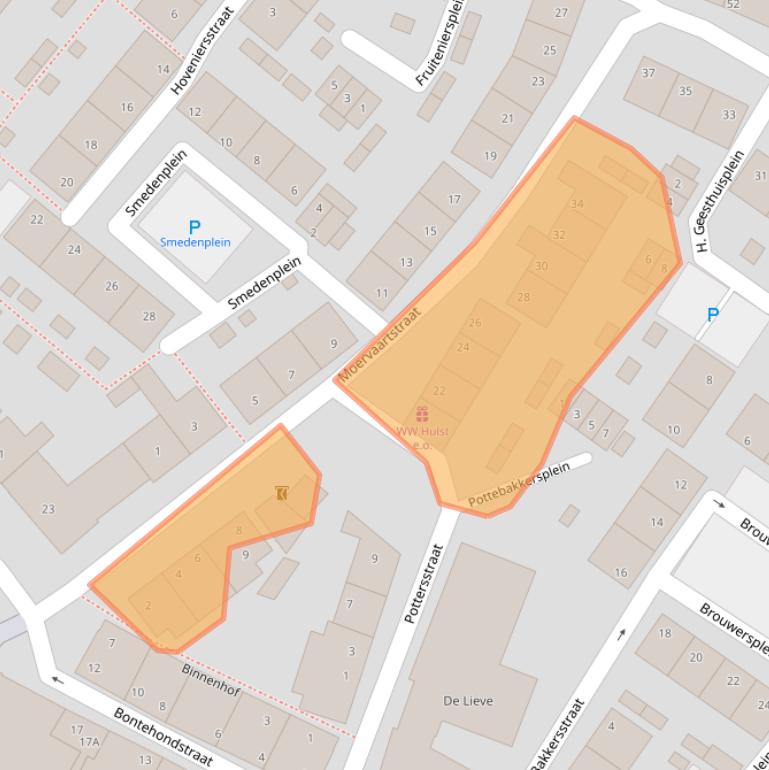 Kaart van postcodegebied 4561BS.