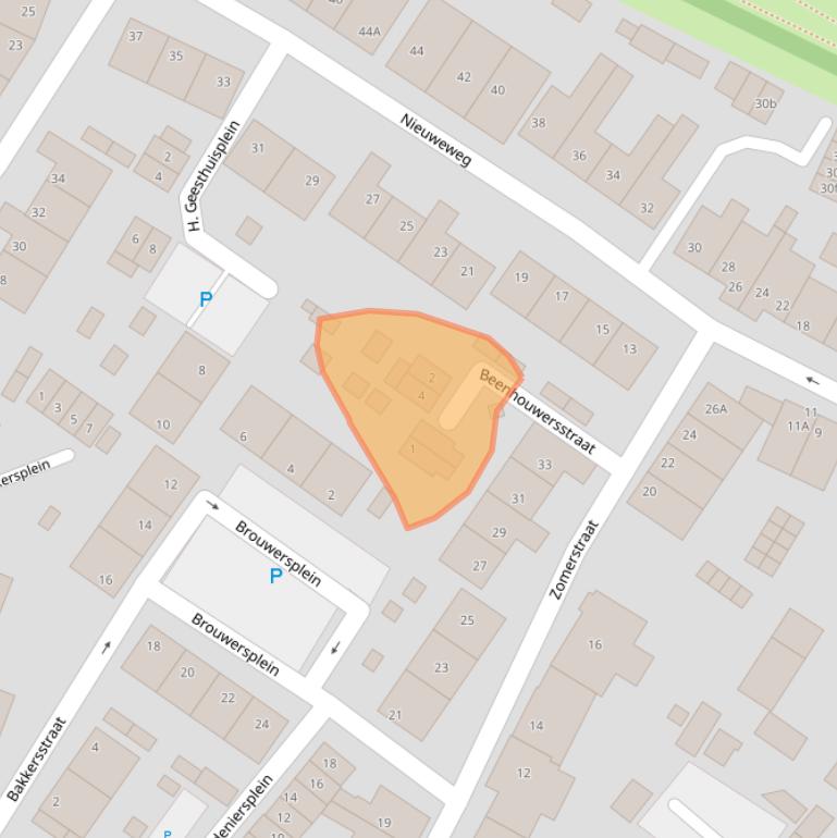 Kaart van postcodegebied 4561BV.