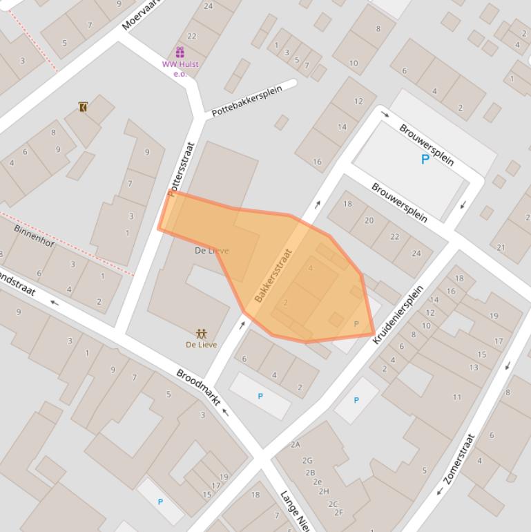 Kaart van postcodegebied 4561BZ.