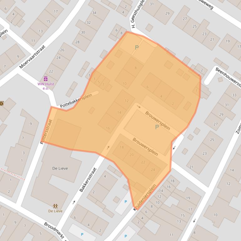 Kaart van postcodegebied 4561CB.