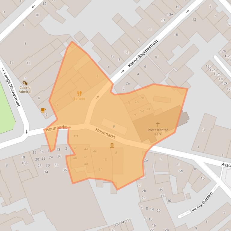 Kaart van postcodegebied 4561CX.