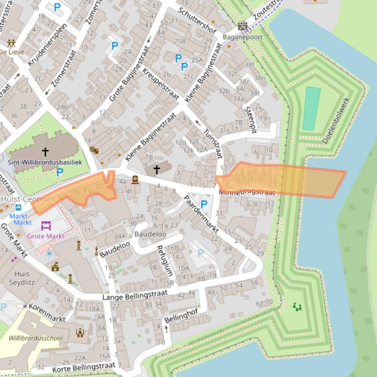 Kaart van postcodegebied 4561CZ.