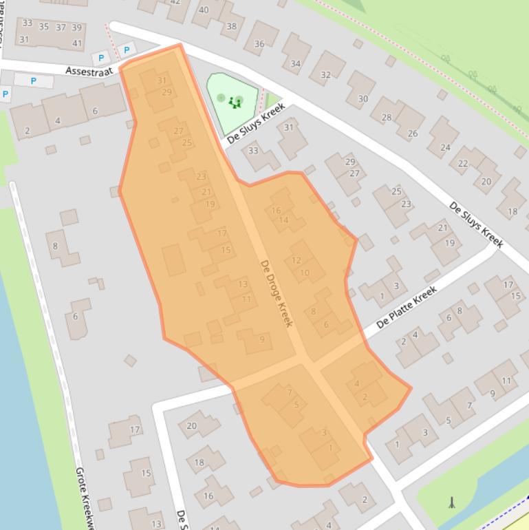 Kaart van postcodegebied 4561DV.