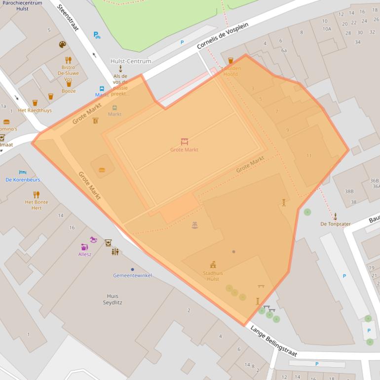 Kaart van postcodegebied 4561EA.