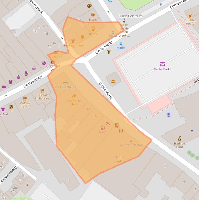 Kaart van postcodegebied 4561EB.