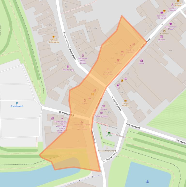 Kaart van postcodegebied 4561EK.