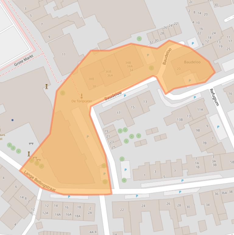 Kaart van postcodegebied 4561ES.