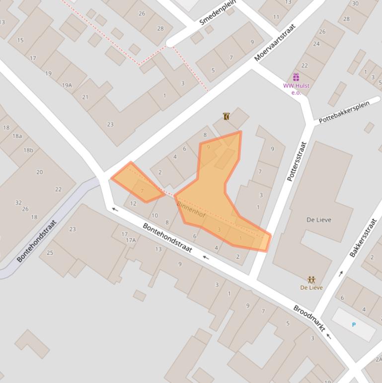 Kaart van postcodegebied 4561EZ.