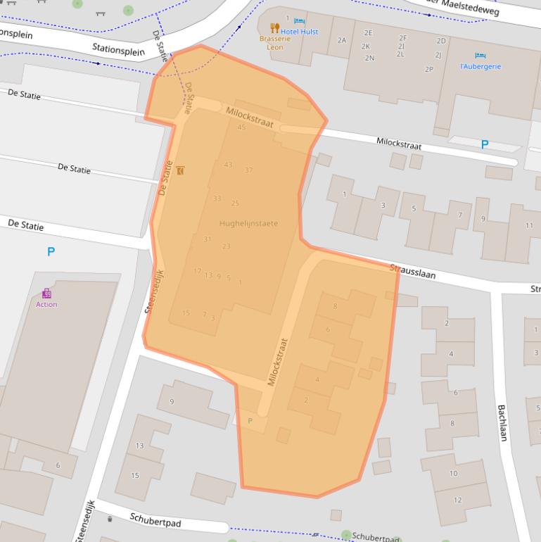 Kaart van postcodegebied 4561GZ.