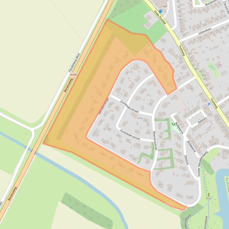 Kaart van postcodegebied 4561HC.