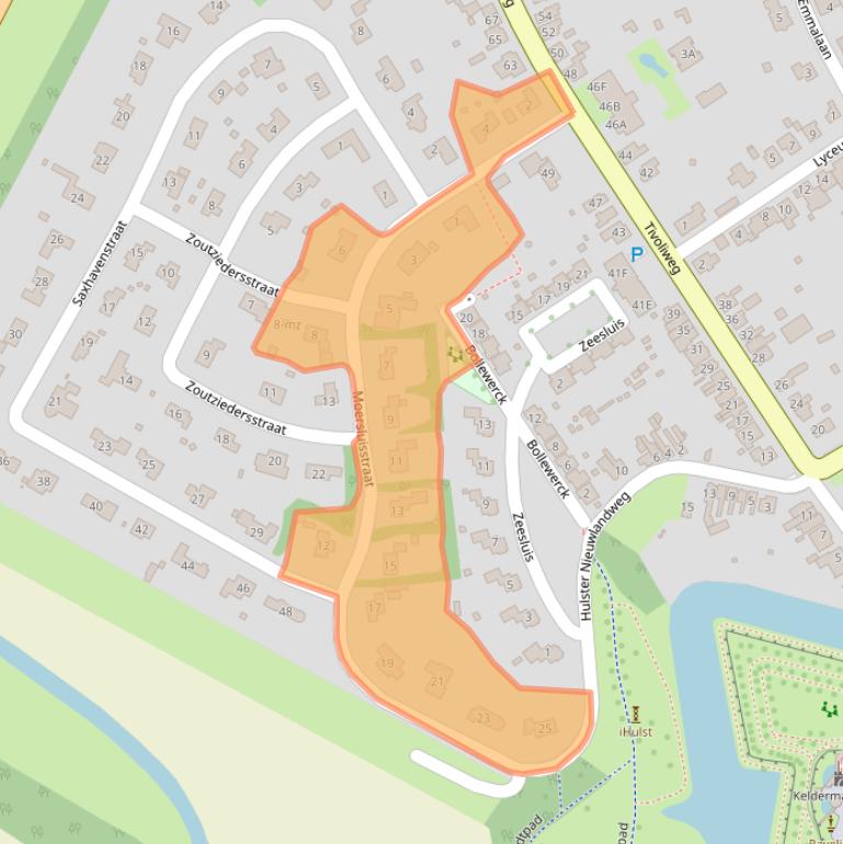 Kaart van postcodegebied 4561HE.