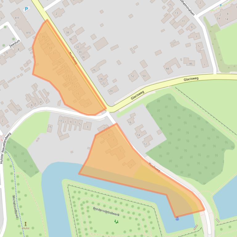 Kaart van postcodegebied 4561HJ.