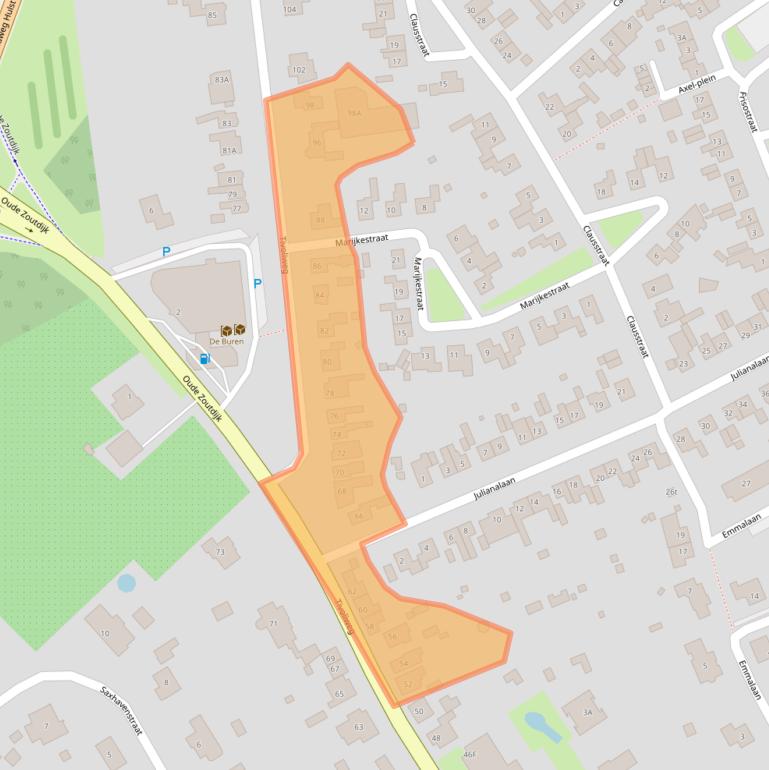 Kaart van postcodegebied 4561HM.