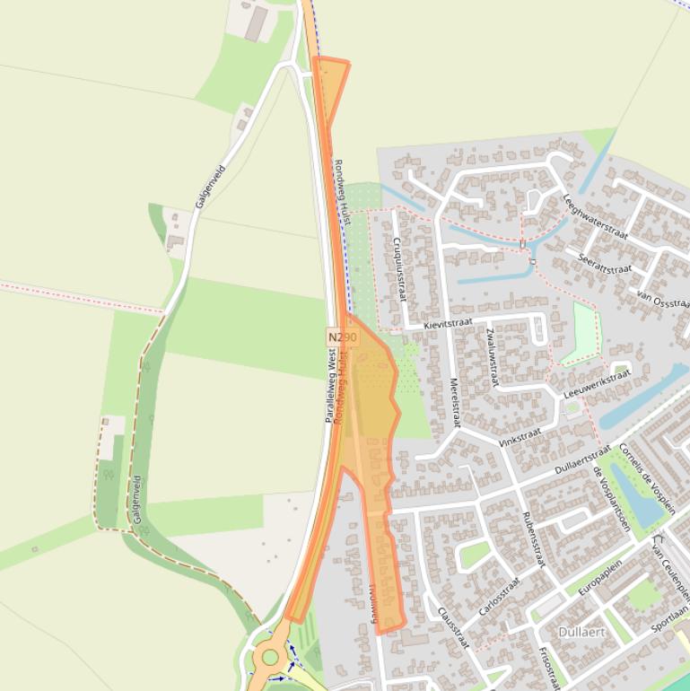 Kaart van postcodegebied 4561HN.